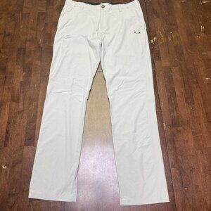 Oakley Pants Mens 34x32 Khaki Take Pant 2.5 Golf Stretch Nylon Performance Chino